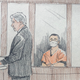 In this courtroom sketch, former Minneapolis police officer Tou Thao, right, makes an appearance in Hennepin County District Court in Minneapolis with Assistant Attorney General Matthew Frank, left, and defense attorney Robert Paule on Thursday, June 4, 2020.